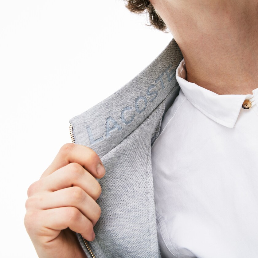 Sudaderas Lacoste Zip Fleece Hombre Grises | HT5-46964L1