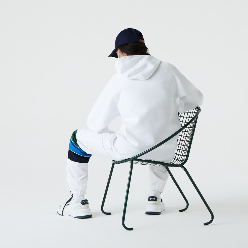 Sudaderas Lacoste Zip Pocket Hooded With Badge Hombre Blancos | WB6-96909O2