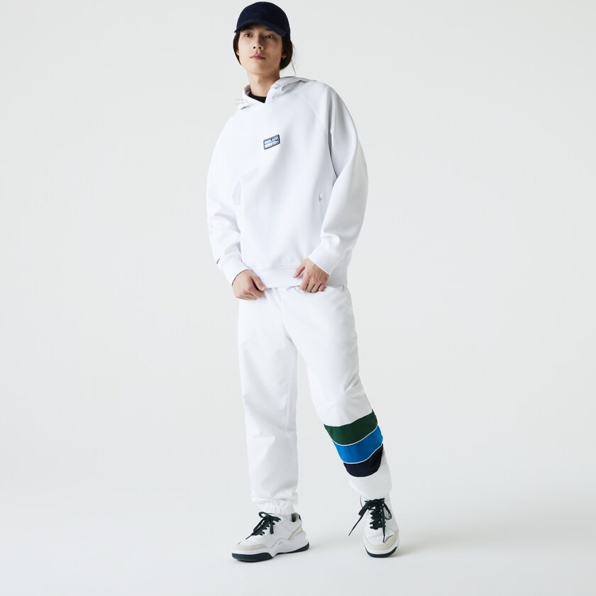 Sudaderas Lacoste Zip Pocket Hooded With Badge Hombre Blancos | WB6-96909O2