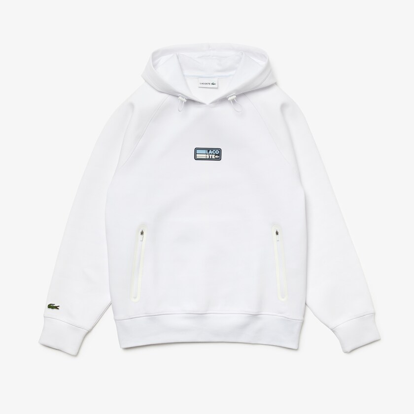 Sudaderas Lacoste Zip Pocket Hooded With Badge Hombre Blancos | WB6-96909O2
