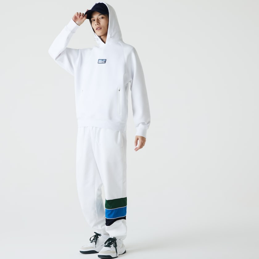 Sudaderas Lacoste Zip Pocket Hooded With Badge Hombre Blancos | WB6-96909O2