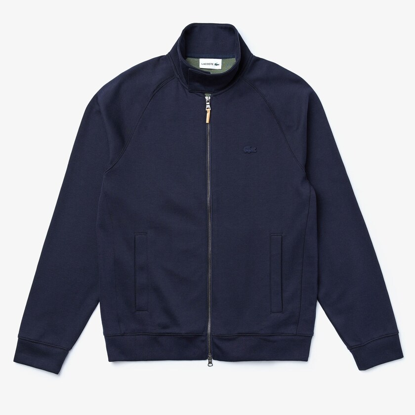 Sudaderas Lacoste Zippered Solid Hombre Azul Marino Azules Kaki Verdes | KO1-08870D1