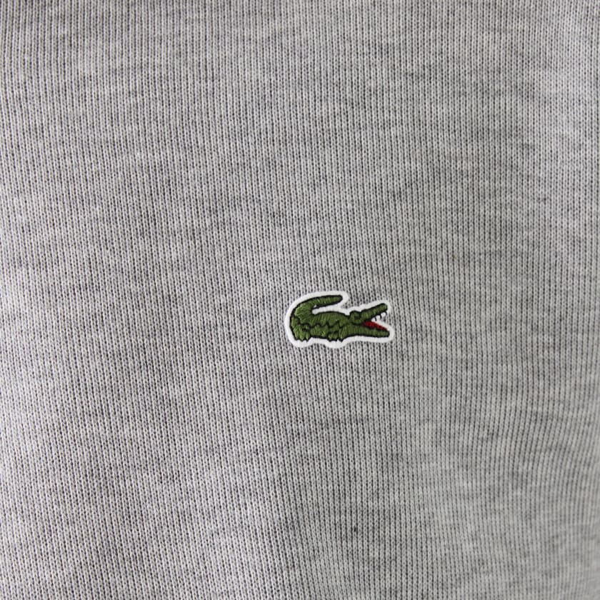Sudaderas Lacoste Zippered Stand-Up Collar Cotton Hombre Grises | IH7-85978E4