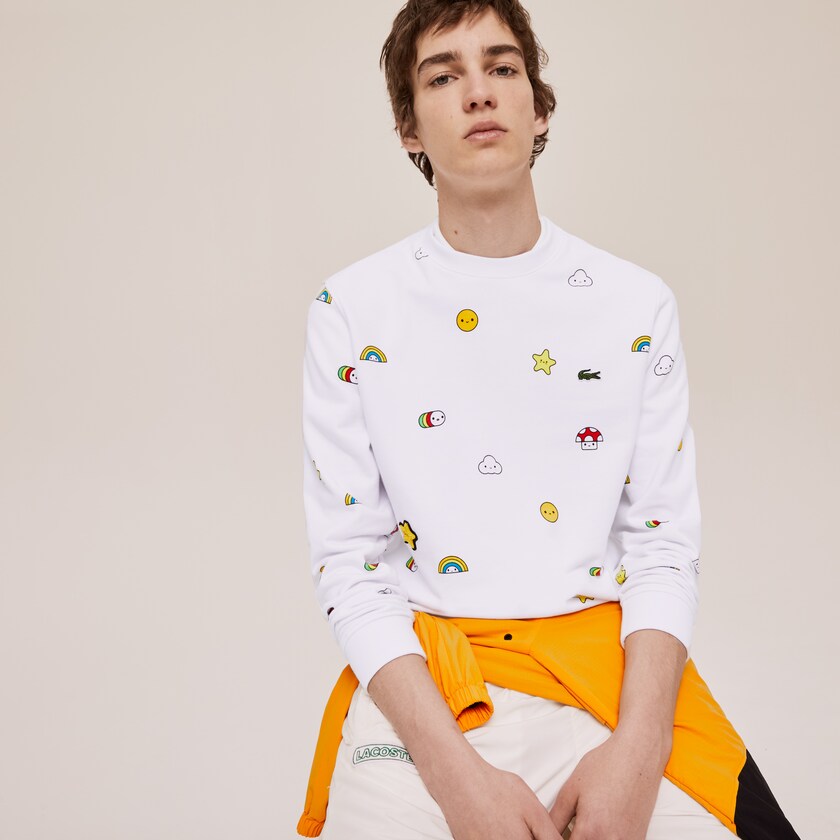 Sudaderas Lacoste x FriendsWithYou Design Hombre Blancos | UW2-25162S4
