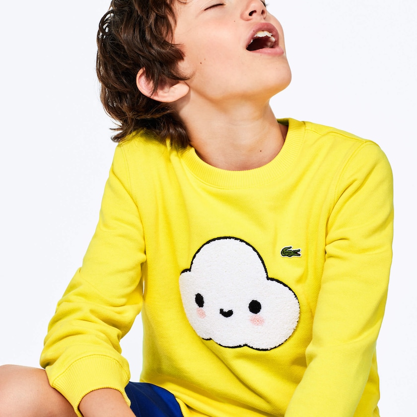 Sudaderas Lacoste Niños Amarillos x FriendsWithYou Graphic Crew Neck Cotton PF2-79777V2