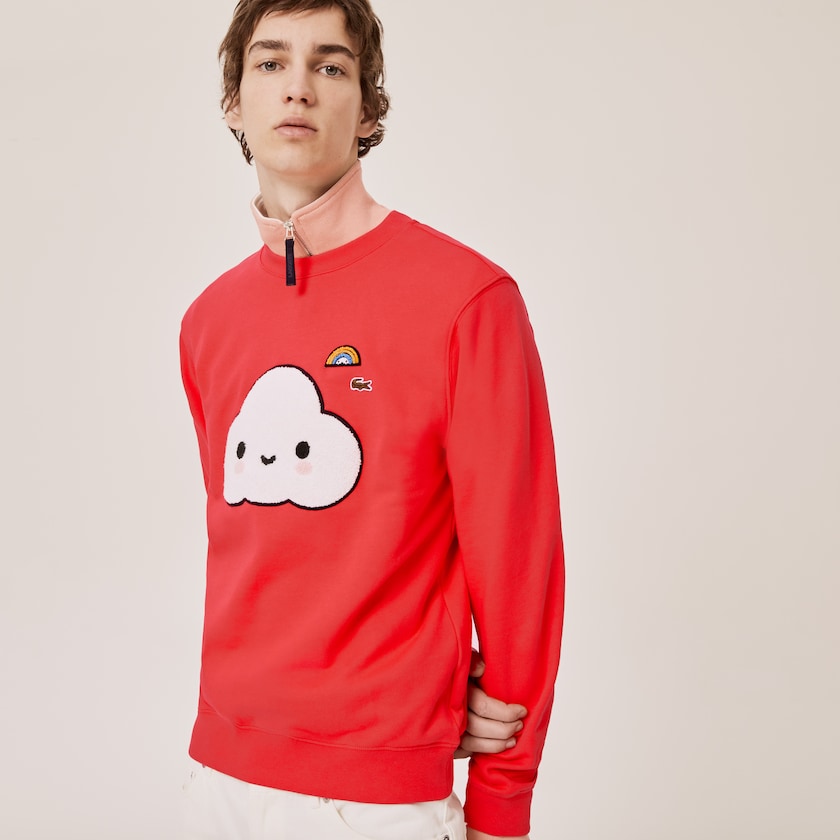 Sudaderas Lacoste x FriendsWithYou Print Mujer Rojos | ZW9-70647P5