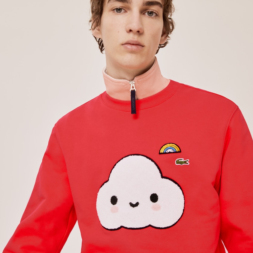 Sudaderas Lacoste x FriendsWithYou Print Mujer Rojos | ZW9-70647P5