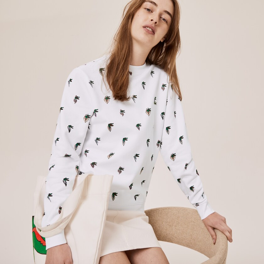 Sudaderas Lacoste x Jean-Michel Tixier Print Hombre Blancos | OM4-07780A5