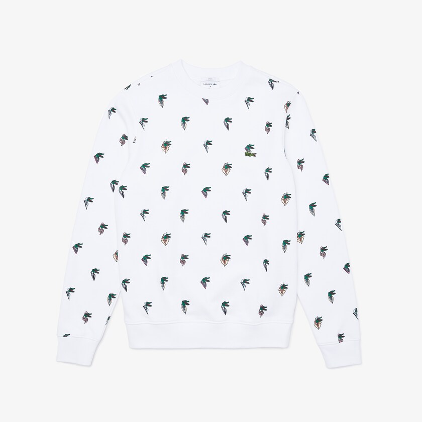 Sudaderas Lacoste x Jean-Michel Tixier Print Hombre Blancos | OM4-07780A5