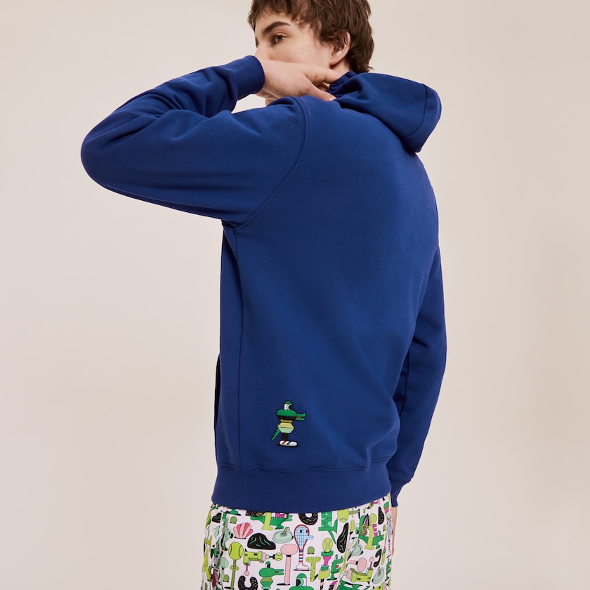 Sudaderas Lacoste x Jeremyville Print Hooded Hombre Azul Marino Azules | TE1-86958L1
