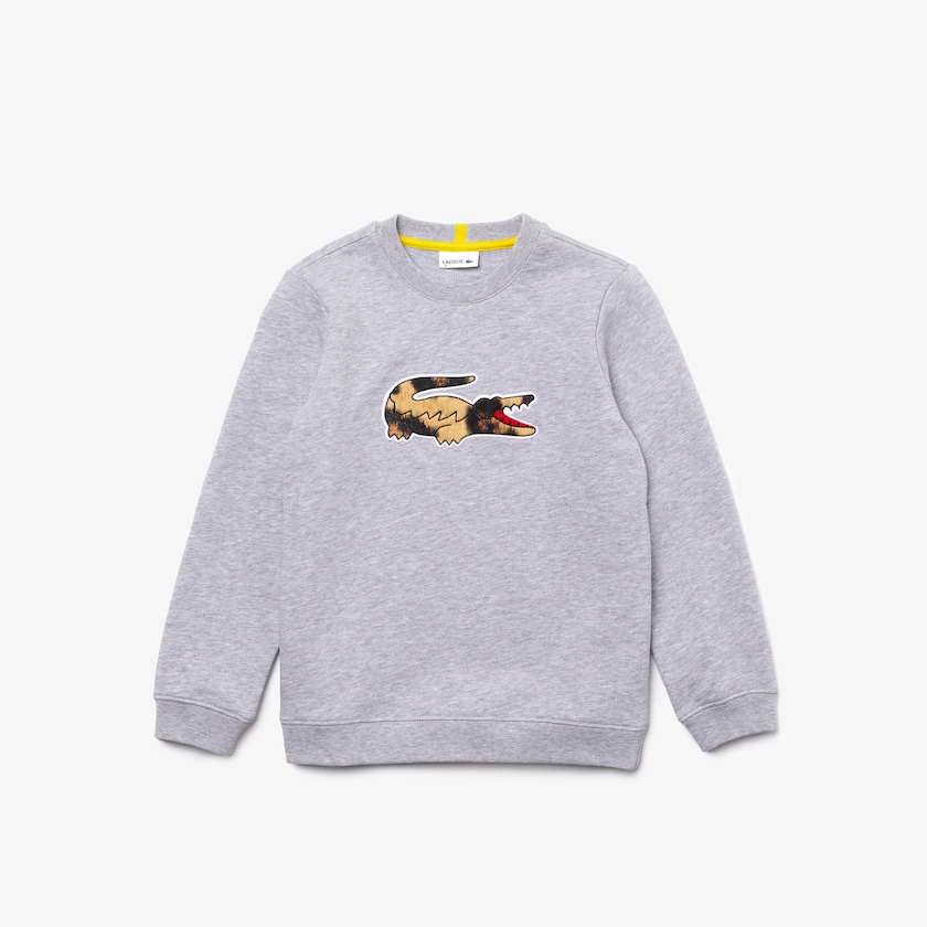 Sudaderas Lacoste Niños Grises Blancos x National Geographic Fleece XU9-23132A5