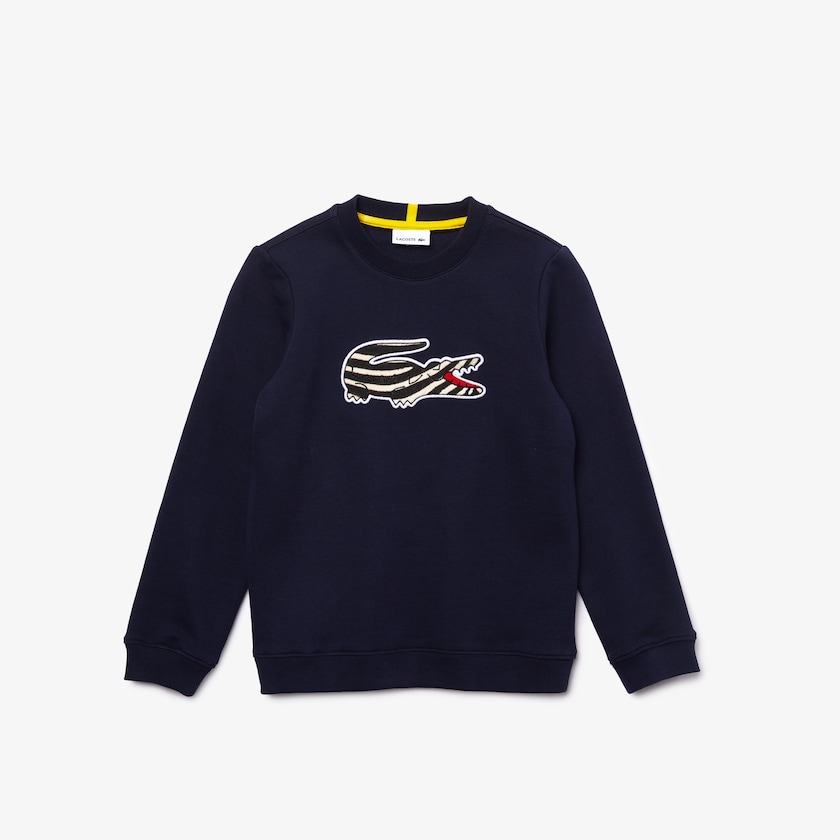 Sudaderas Lacoste Niños Azul Marino Azules Blancos x National Geographic Fleece TQ6-99959K8