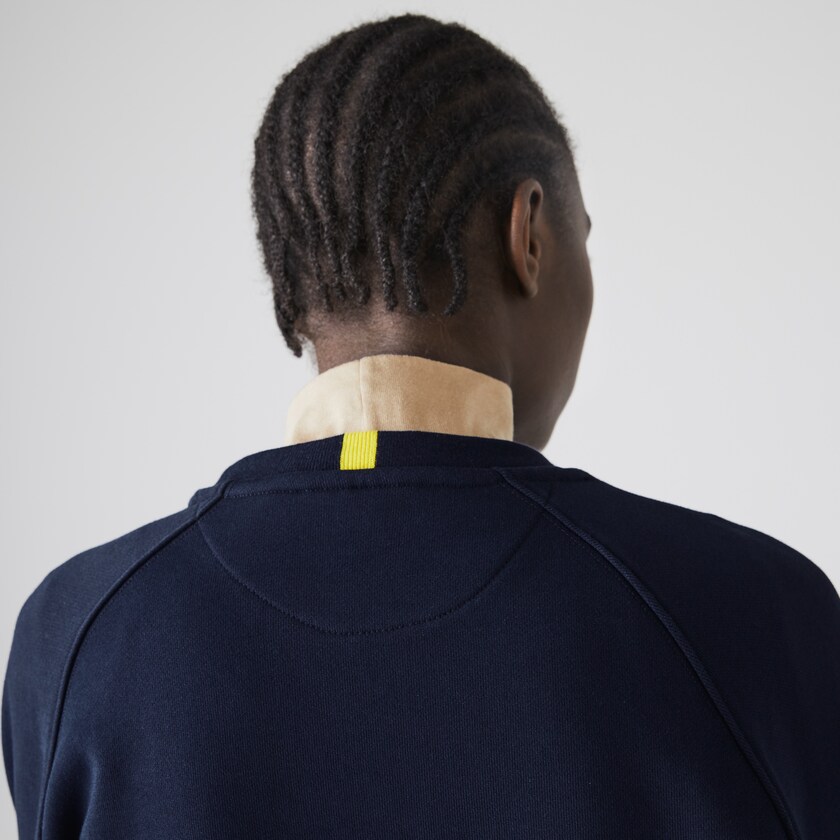 Sudaderas Lacoste x National Geographic Cotton Fleece Mujer Azul Marino Azules Blancos | XQ1-86748I9
