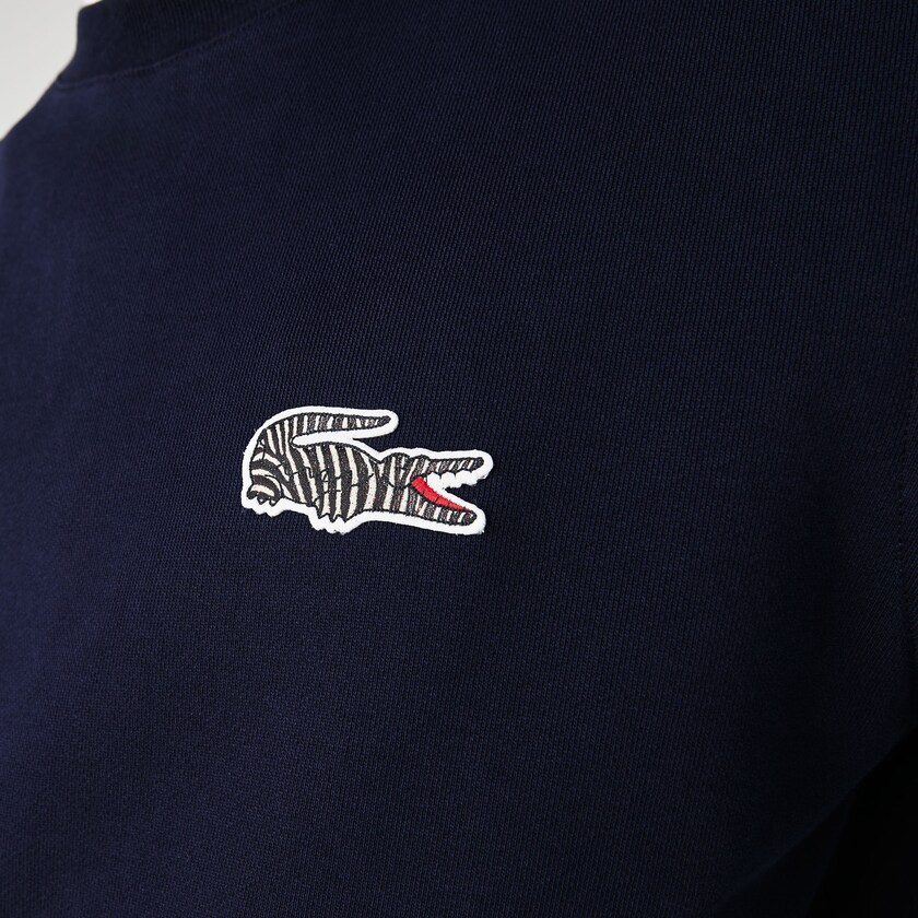 Sudaderas Lacoste x National Geographic Organic Cotton Hombre Azul Marino Azules Blancos | JJ7-00060O7