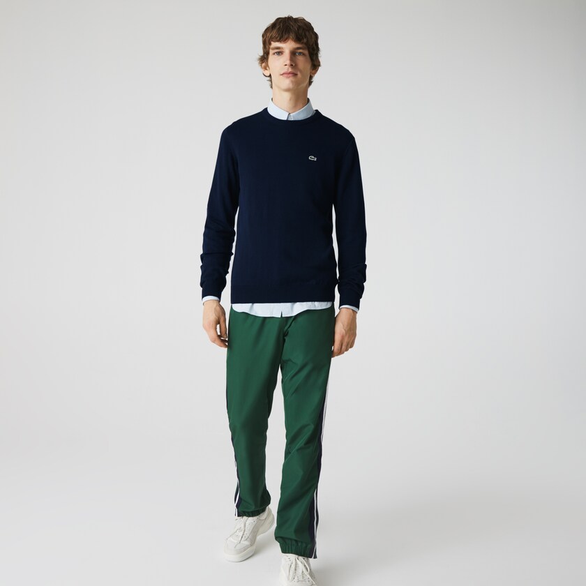 Suéteres Lacoste Caviar Piqué Accent Hombre Azul Marino Azules Blancos Azul Marino Azules | WP9-37713G3