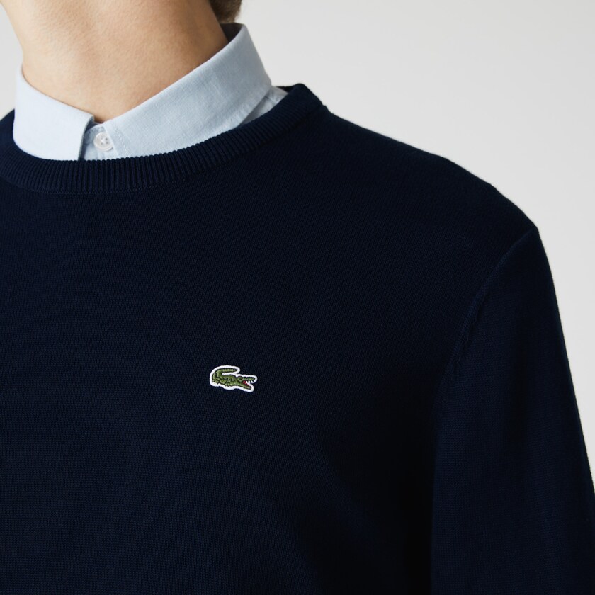 Suéteres Lacoste Caviar Piqué Accent Hombre Azul Marino Azules Blancos Azul Marino Azules | WP9-37713G3