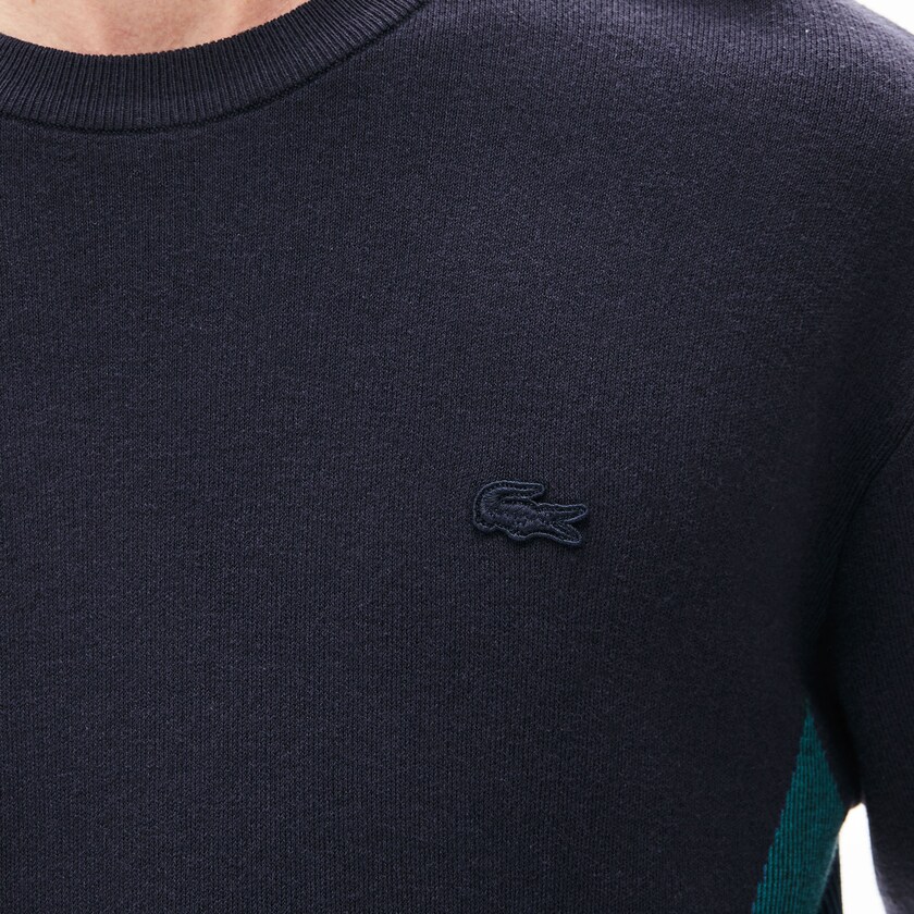 Suéteres Lacoste Contrast Effects Knit Hombre Azul Marino Azules | VN8-20172Y0