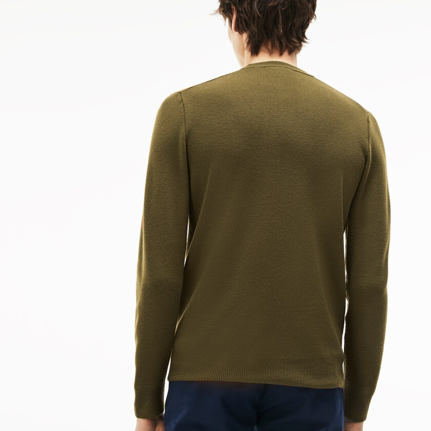 Suéteres Lacoste Crew Neck Technical Knit Hombre Beige | AZ2-33223D5