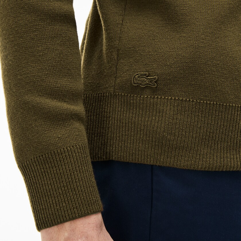 Suéteres Lacoste Crew Neck Technical Knit Hombre Beige | AZ2-33223D5