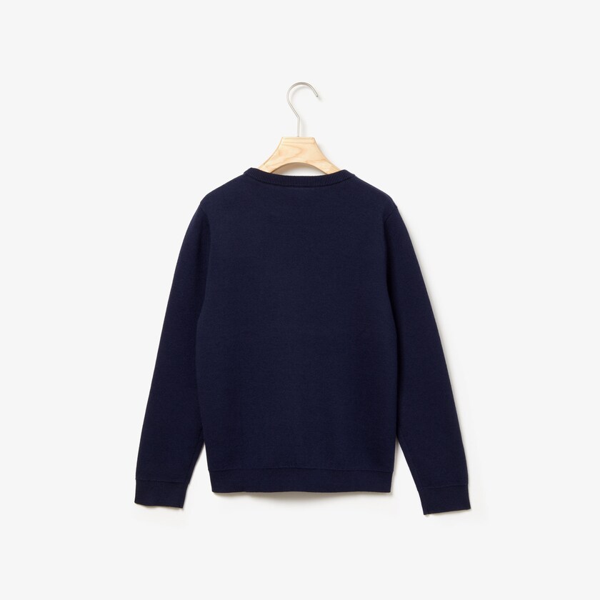 Suéteres Lacoste Niños Azul Marino Azules Embroidered Croco Magic Wool And Cotton JK0-00980P7