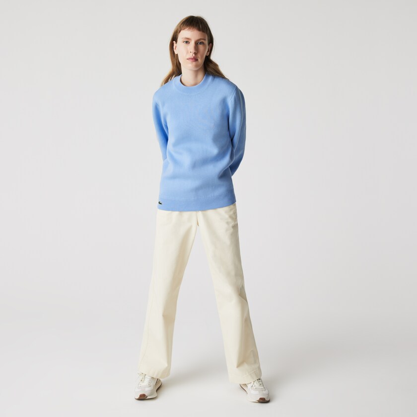 Suéteres Lacoste LIVE Reversible Cotton Hombre Azules Blancos | CU1-21632Z3