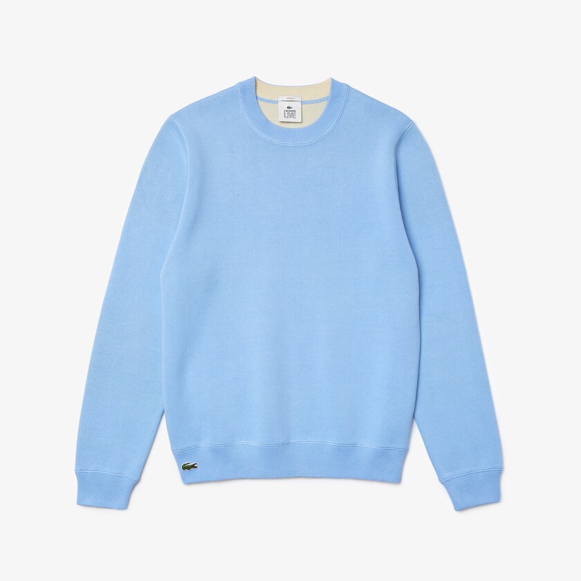 Suéteres Lacoste LIVE Reversible Cotton Hombre Azules Blancos | CU1-21632Z3