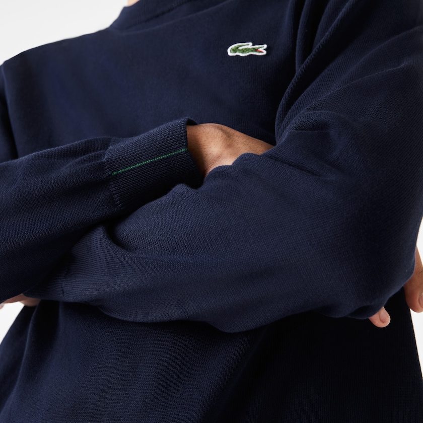 Suéteres Lacoste Hombre Azul Marino Azules Organic Cotton Crew Neck ZM6-82228S2