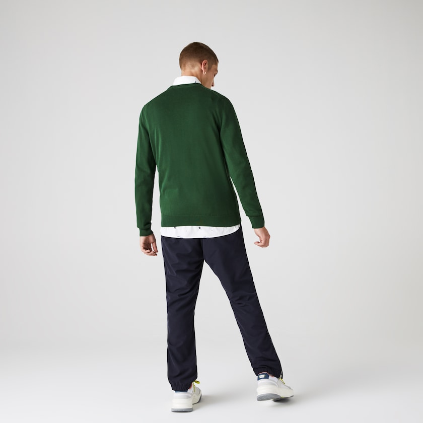 Suéteres Lacoste Organic Cotton Crew Neck Hombre Verdes | NF3-96519U3
