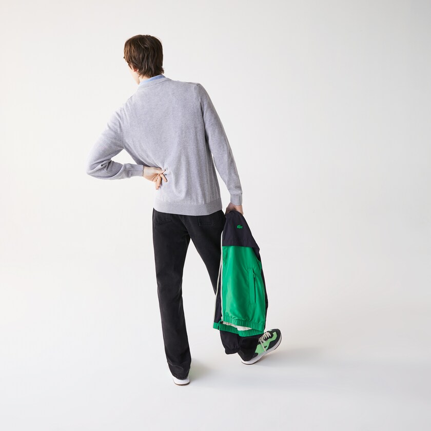 Suéteres Lacoste Organic Cotton Crew Neck Hombre Grises | PA3-97359Y8
