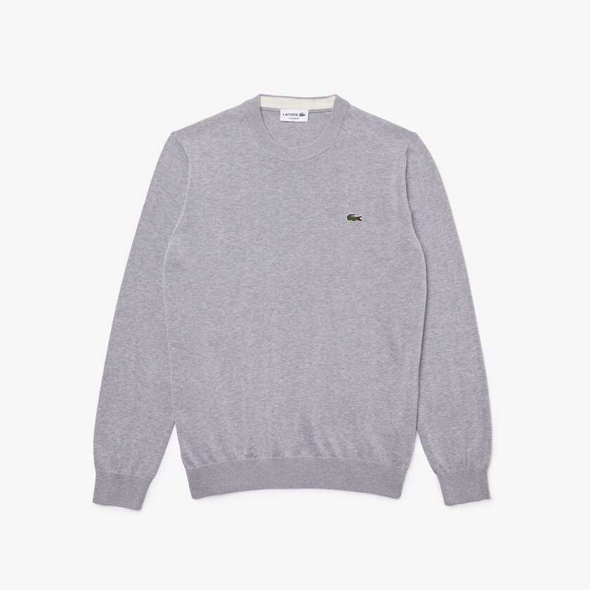 Suéteres Lacoste Organic Cotton Crew Neck Hombre Grises | PA3-97359Y8