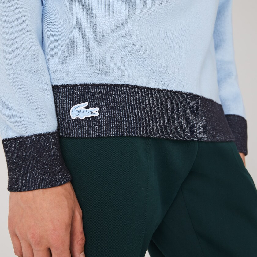 Suéteres Lacoste Reversible Crew Neck Contrast Hombre Azul Marino Azules Azules | CG5-10111I0