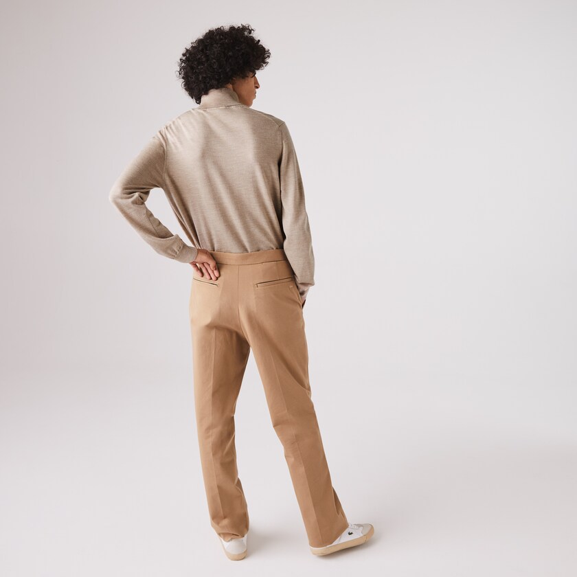 Suéteres Lacoste Turtleneck Merino Wool Hombre Beige | IP5-55965U5