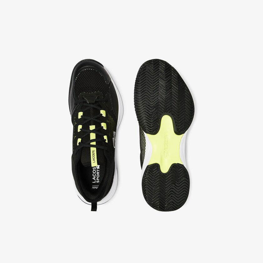 Tenis Lacoste AG-LT 21 Textile Hombre Negros Amarillos Claro | WZ5-36583S0