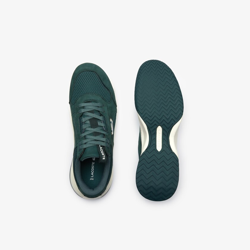 Tenis Lacoste Ace Lift Bicolour Leather Hombre Verdes Oscuro Blancos | NZ2-38633W7