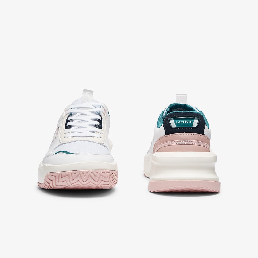 Tenis Lacoste Ace Lift Leather Mujer Blancos Rosas | OT0-36293J4