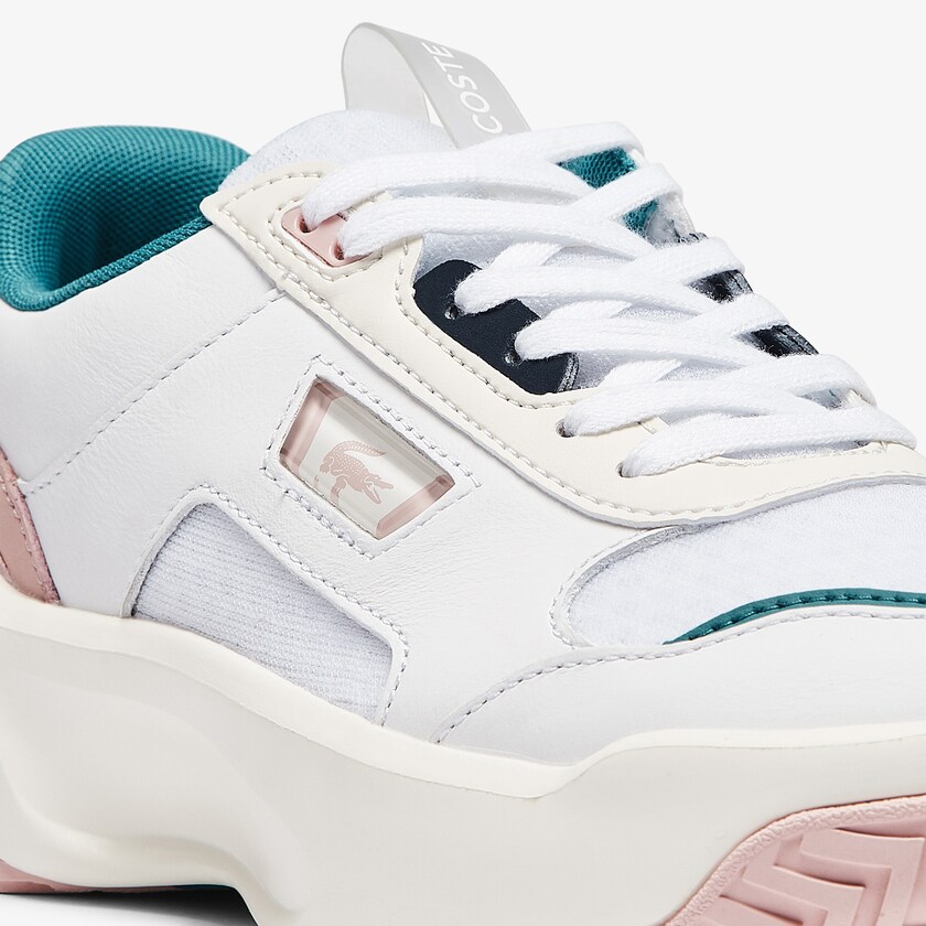 Tenis Lacoste Ace Lift Leather Mujer Blancos Rosas | OT0-36293J4