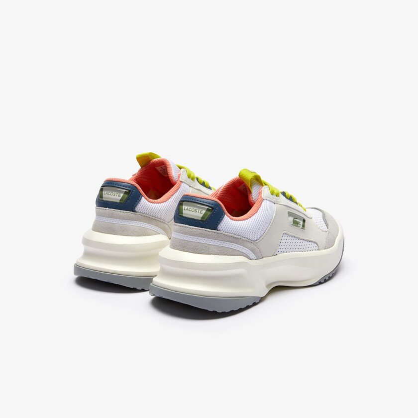 Tenis Lacoste Ace Lift Leather and Suede Mujer Blancos Grises Claro | YS8-66936S6
