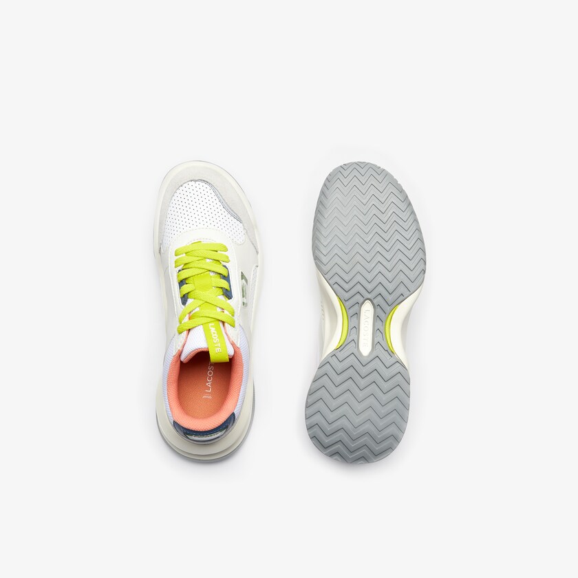 Tenis Lacoste Ace Lift Leather and Suede Mujer Blancos Grises Claro | YS8-66936S6