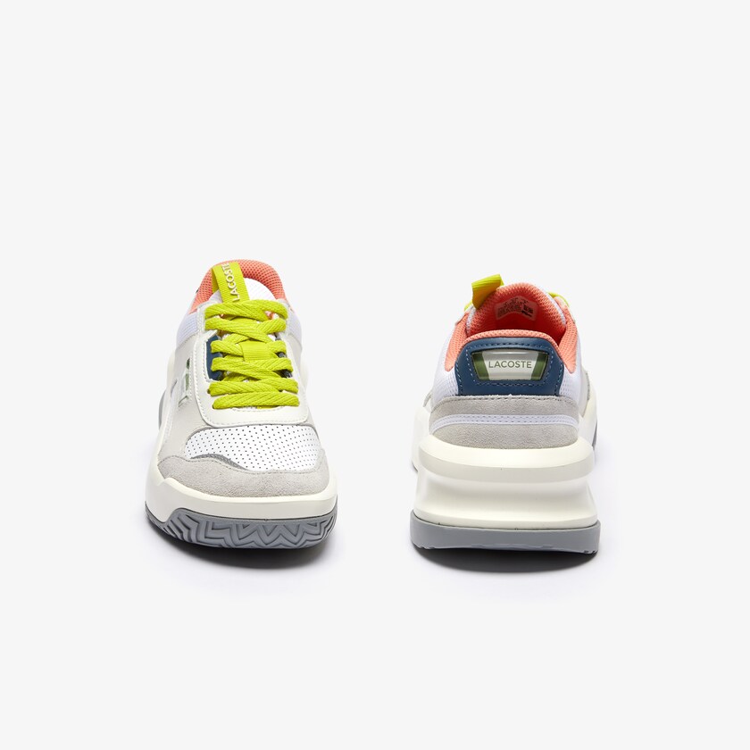 Tenis Lacoste Ace Lift Leather and Suede Mujer Blancos Grises Claro | YS8-66936S6