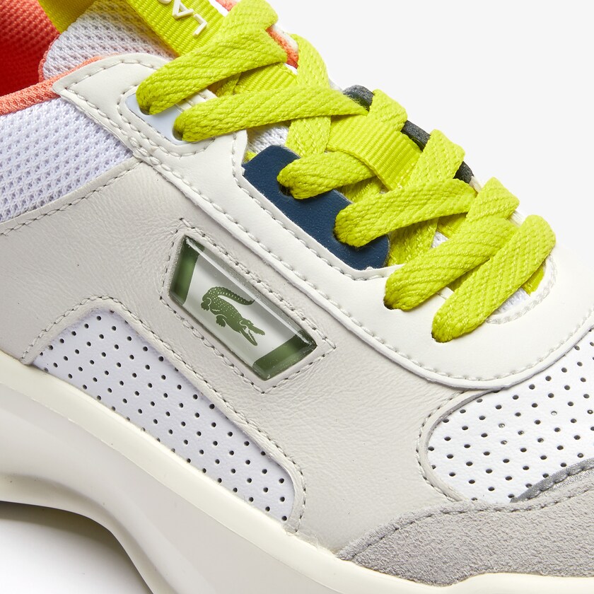 Tenis Lacoste Ace Lift Leather and Suede Mujer Blancos Grises Claro | YS8-66936S6