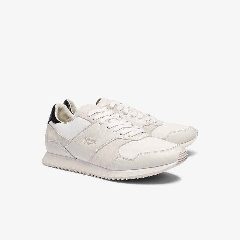 Tenis Lacoste Aesthet Luxe Leather Hombre Blancos Negros | XJ7-55315B1