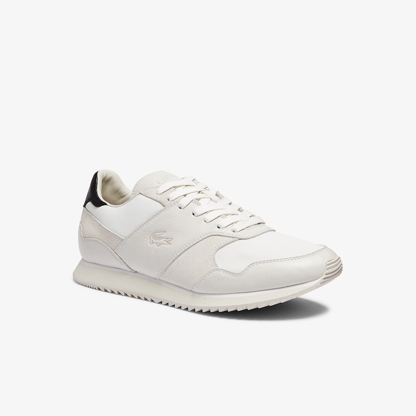 Tenis Lacoste Aesthet Luxe Leather Hombre Blancos Negros | XJ7-55315B1