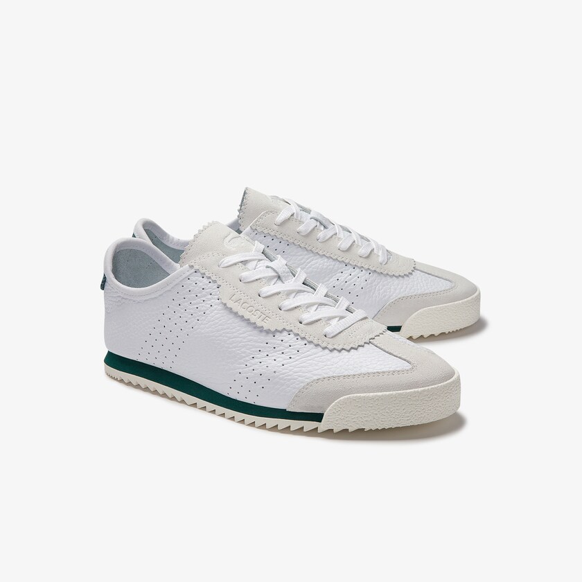 Tenis Lacoste Ascenta Leather and Suede Mujer Blancos | SJ0-27612W6
