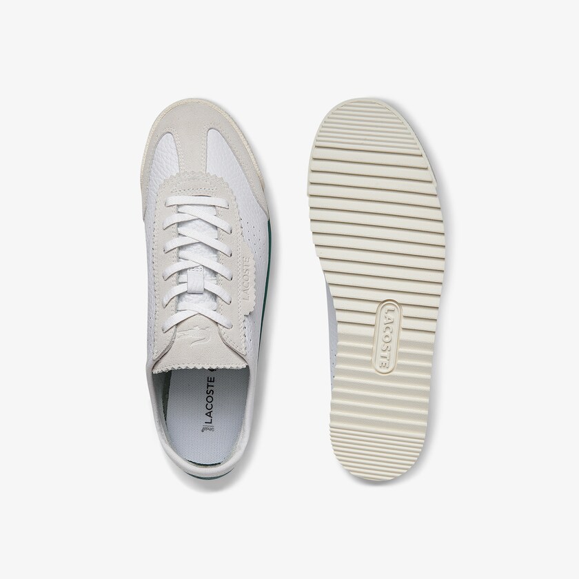 Tenis Lacoste Ascenta Leather and Suede Mujer Blancos | SJ0-27612W6