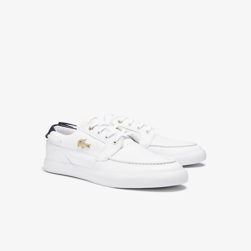 Tenis Lacoste Bayliss Deck Leather Hombre Blancos | GL7-01070P6