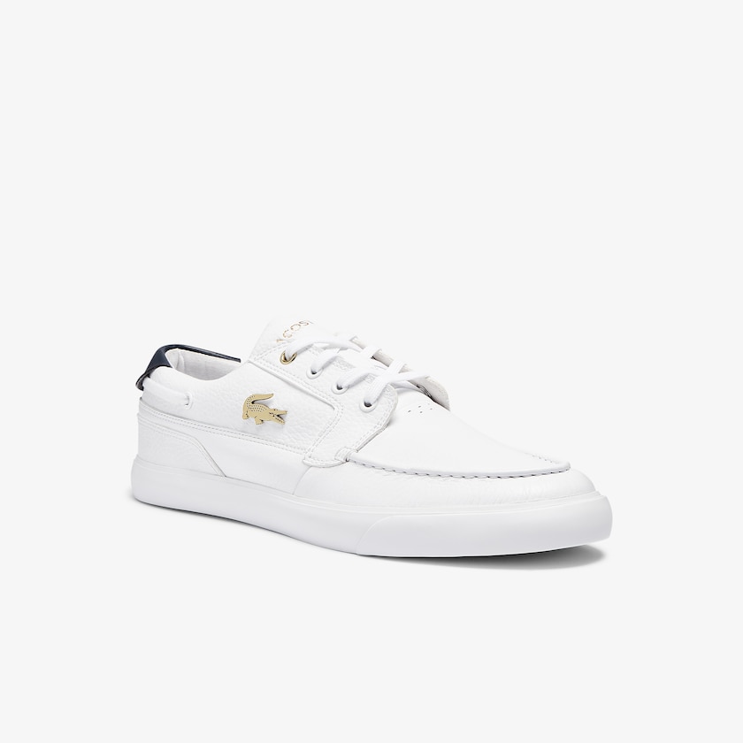 Tenis Lacoste Bayliss Deck Leather Hombre Blancos | GL7-01070P6