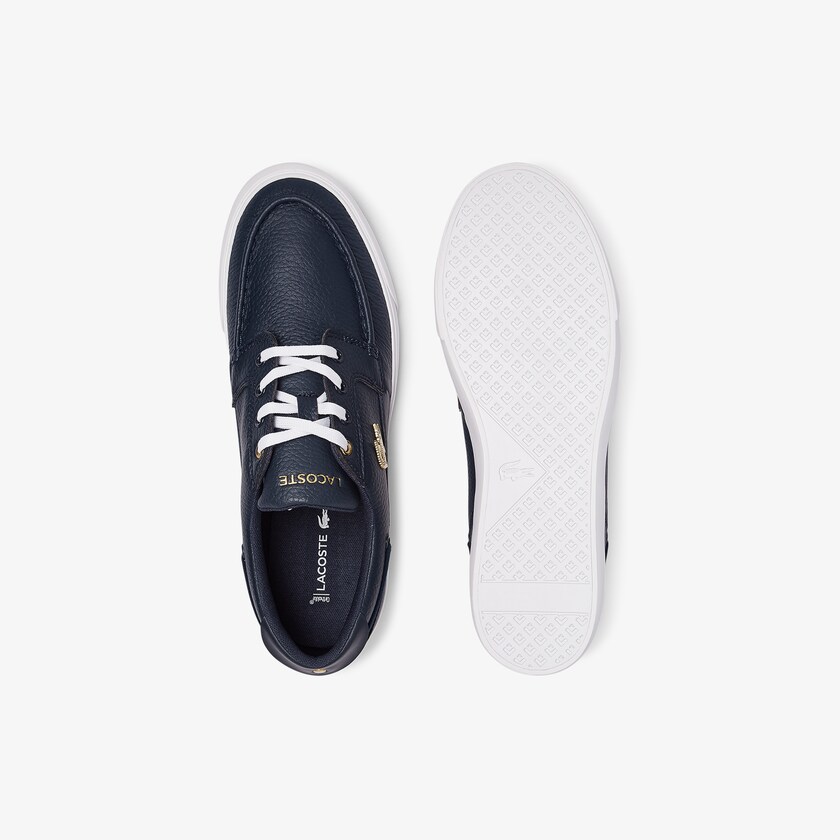 Tenis Lacoste Bayliss Deck Leather Hombre Azul Marino Blancos | CQ8-27062O7