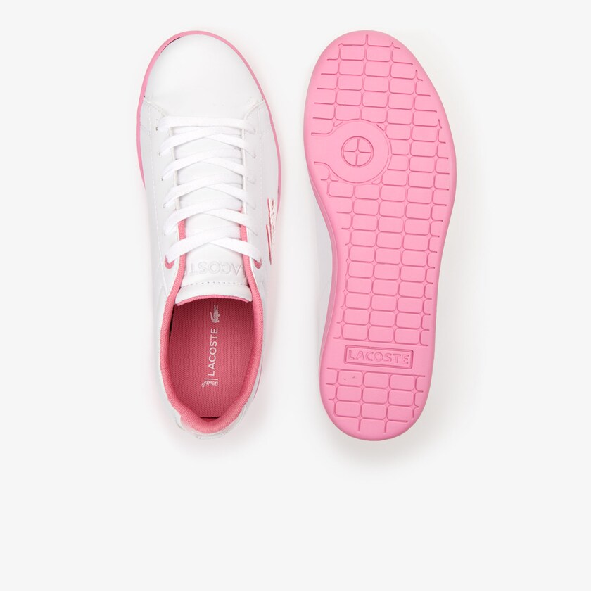 Tenis Lacoste Niños Blancos Rosas Carnaby Evo Lace-up Synthetic OR4-20122G1