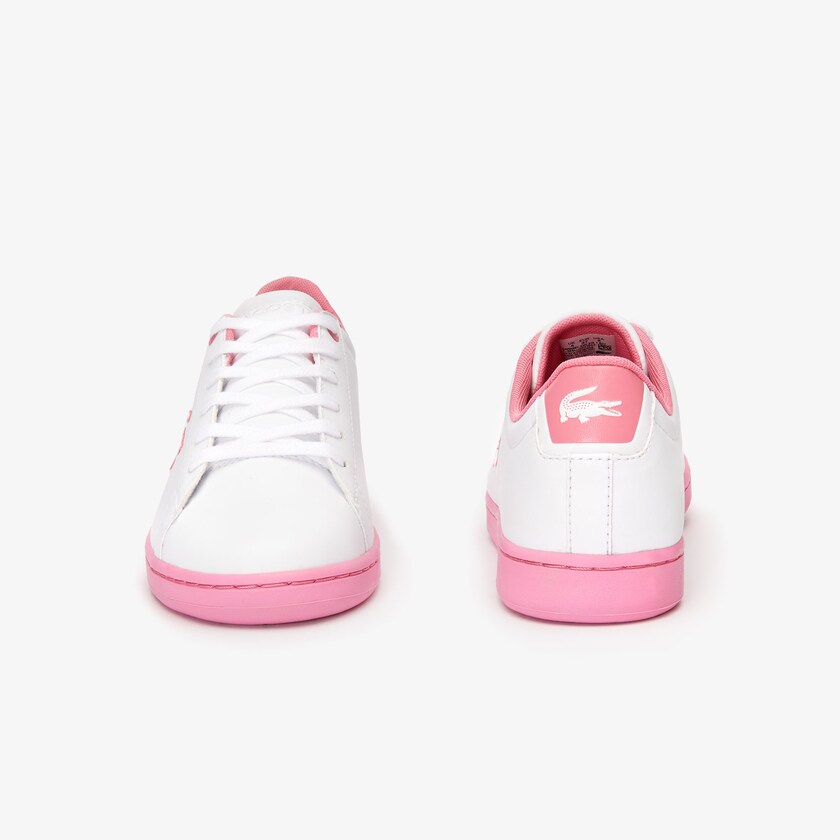 Tenis Lacoste Niños Blancos Rosas Carnaby Evo Lace-up Synthetic OR4-20122G1