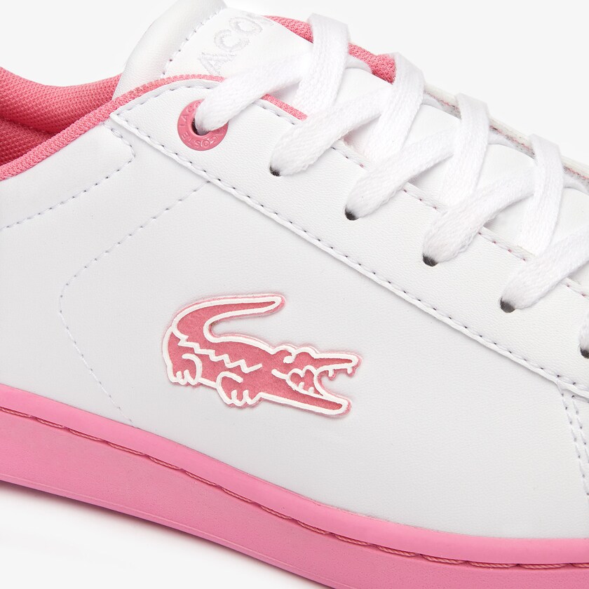 Tenis Lacoste Niños Blancos Rosas Carnaby Evo Lace-up Synthetic OR4-20122G1